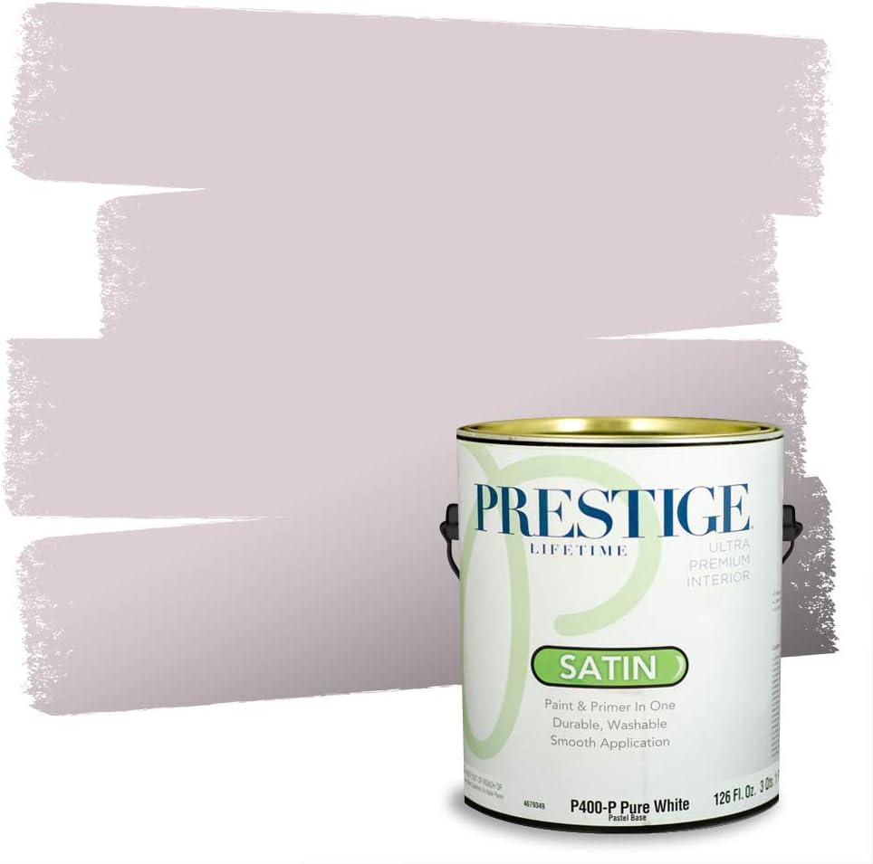 PRESTIGE Paints Exterior Paint and Primer In One, 1-Gallon, Satin, Comparable Match of Sherwin Williams* Ash Violet*