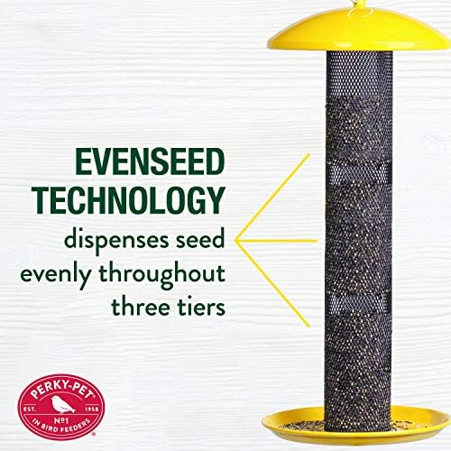 Perky-Pet YSSF00346-2 Straight-Sided Thistle Seed Wire Mesh Tube Finch Bird Feeder | Wire Mesh, Metal Construction, Evenseed Technology