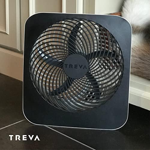 Treva 10 in Portable Desk Fan Battery or AC 2-Speed with USB Port