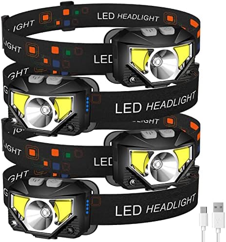 LHKNL Headlamp Flashlight, Lumen Bright Head Lamps LED Rechargeable Camping