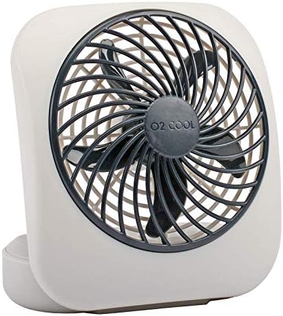 O2COOL Treva 5 in Portable Battery Powered Desk Fan 2-Speed Black | Yes