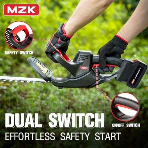 MZK 20V 22-Inch Cordless Hedge Trimmer with 2 x 4Ah Batteries