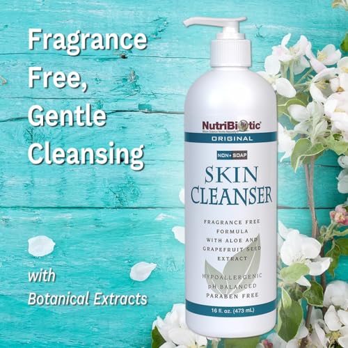 NutriBiotic Original Non-Soap Skin Cleanser, 1 Gallon | Fragrance Free with GSE | pH Balanced, Hypoallergenic & Biodegradable | Free of Parabens, Fragrance, Phosphates, SLS, Dyes, & Colorings