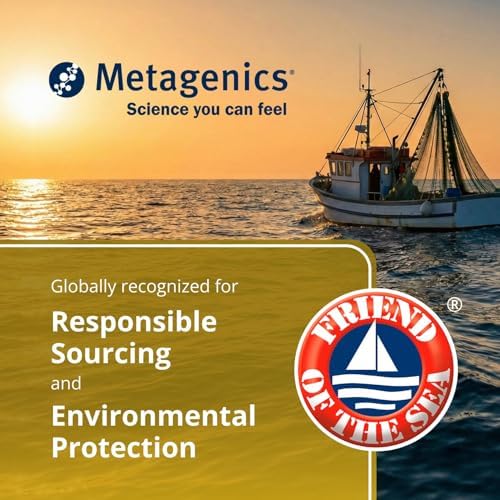Metagenics OmegaGenics EPA-DHA 500 - High Potency Fish Oil Supplement for Cardiovascular Health* - Sustainably Sourced & Purity Tested - Non-GMO & Gluten-Free - 120 Softgels