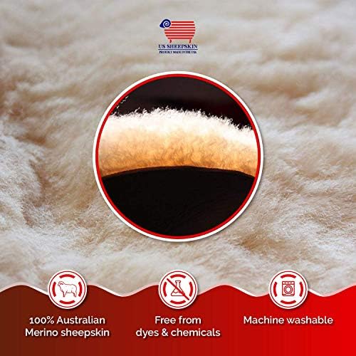 Medical Sheepskin Pelt Pads for Bedsores and Pressure Sores, Large Size (38” x 24” x 1”) | Large Size