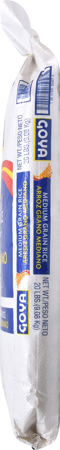 Goya Foods Enriched Medium Grain Rice, 20 Pound (Pack of 1)