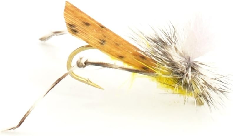 The Fly Fishing Place Grasshopper Dry Flies - 4 Best Hopper Patterns (1 Dozen)