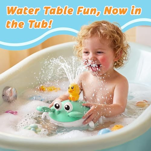 Water Table Pump, 5400mAh Rechargeable Crab Water Pump for Water Table with 3 Modes Sprinkler