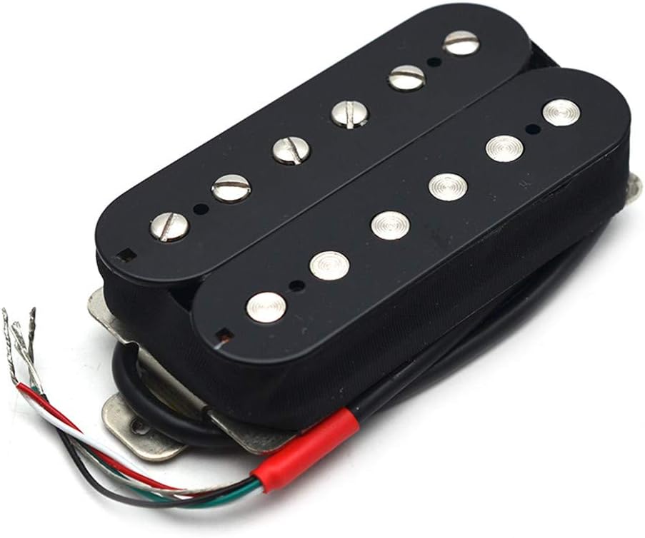 SAPHUE Alnico 5 Humbucker Pickup Double Coil Electric Guitar Pickups Set with Neck and Bridge with Prewired and Screws Parts Accessories Kit Black