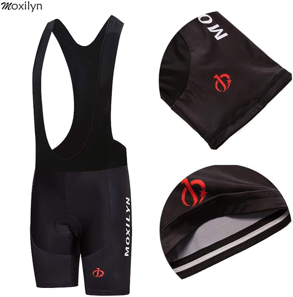 Men's Quick-Dry Cycling Jersey Set Road Bike Bicycle Shirt + Bib Shorts with 9D Gel Pad MTB Riding Clothing Kit