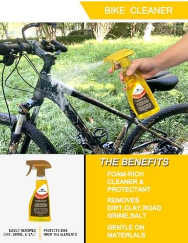 Bike Cleaning Kit - Complete Bicycle Maintenance Set with Degreaser, Lubricant, Chain Scrubber & Brushes for Mountain, Road, MTB, E-bikes