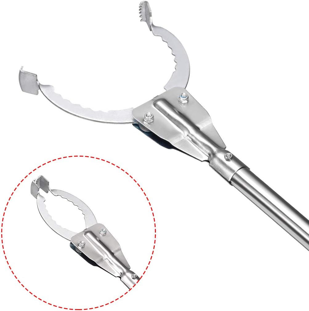 uxcell 36inch Grabber Gripper Tool Extender Claw Garbage Picker Stainless Steel Gray 2Pcs