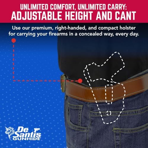 Desantis Variable 87 IWB Holster - Fits Glock 26/27/43 & More - Right Hand