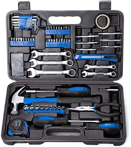 CARTMAN 148-Piece Automotive And Household Tool Set, Blue Repair Kit Case