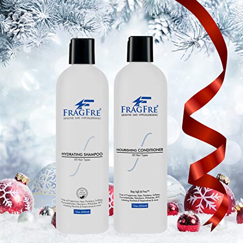Hydrating Sensitive Skin Shampoo 12 oz - Sulfate-Free, Fragrance-Free, Paraben-Free, Color-Safe, Hypoallergenic, Mild Hair Cleanser - Gluten-Free, Vegan, Cruelty-Free, With Natural Cucumber
