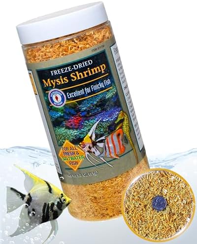 San Francisco Bay Brand Freeze-Dried Mysis Shrimp - Premium Fish Food for Live Fish, Shrimp Food