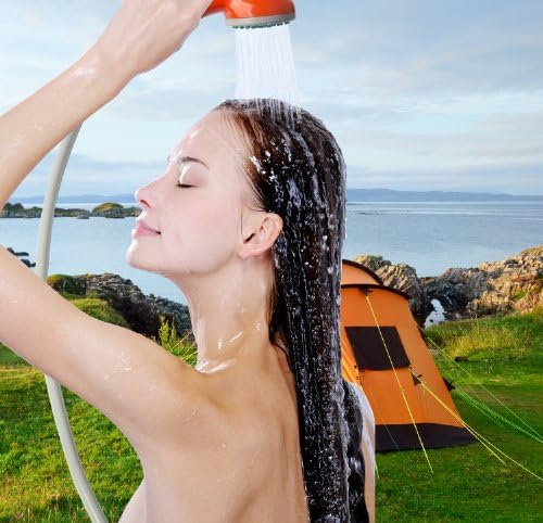 Ivation Portable Outdoor Shower, Battery Powered, Water Pump, Rechargeable | Pumps from any basin, sink, or tub for camping, dog washing, baby bathing