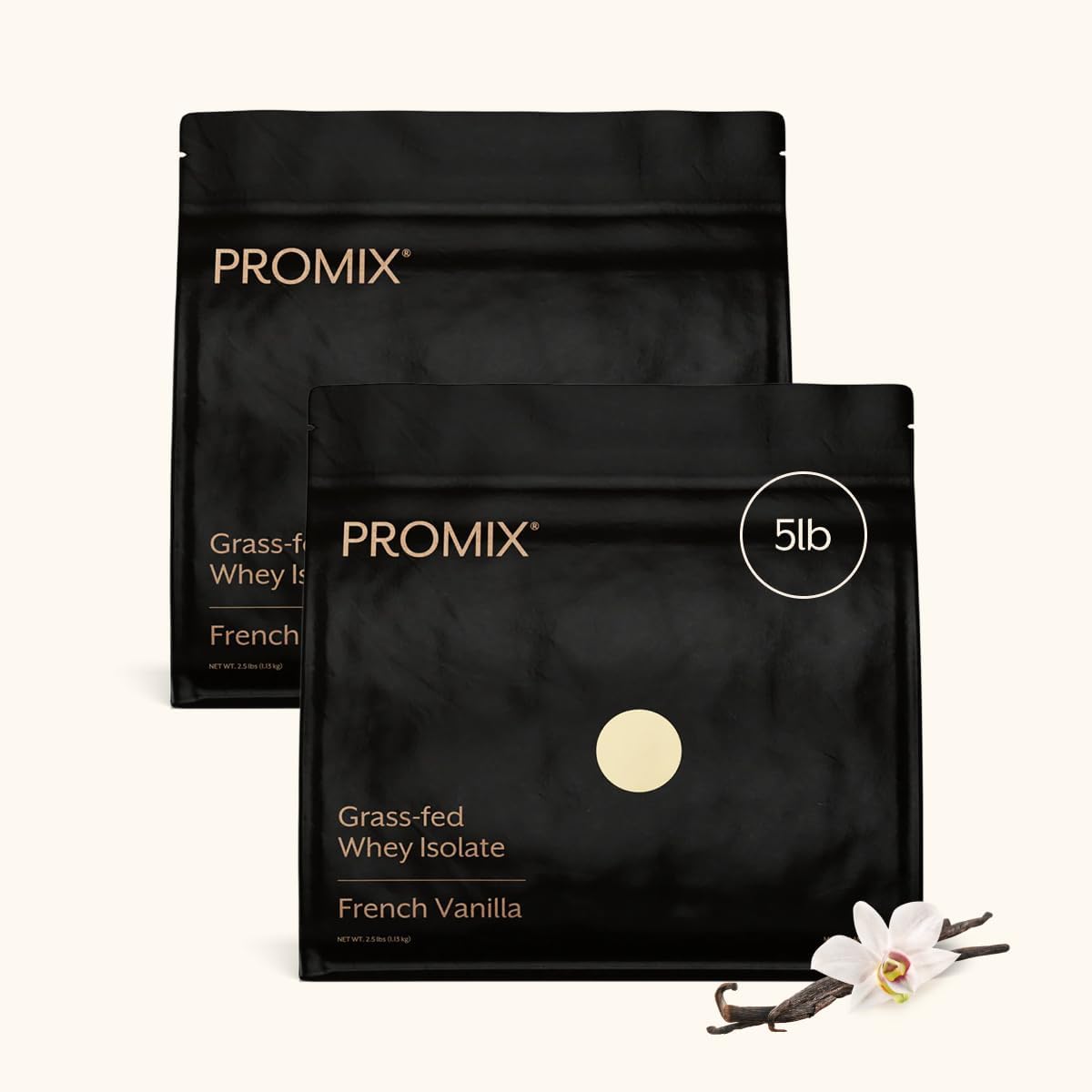 ProMix Nutrition Whey Isolate Powder, Unflavored - 2.5 lb (Pack of 2)