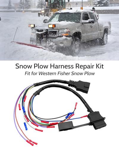 9 Pin Repair Harness Kit Fit for Western Fisher 49317 22335K 49308 22336K | Truck and Snow Plow Side