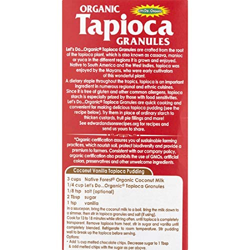 Let's Do Organic Tapioca Granules, Instant Tapioca - 6 Oz (Pack of 1) | Instant Pudding Mix