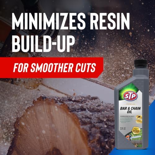 STP Premium Chainsaw Bar Oil, Minimizes Bar and Chain Wear, 32 fl oz