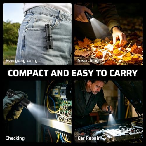 ULTRAFIRE 300 Lumens Single Mod Mini AA LED Flashlights 3 Pack