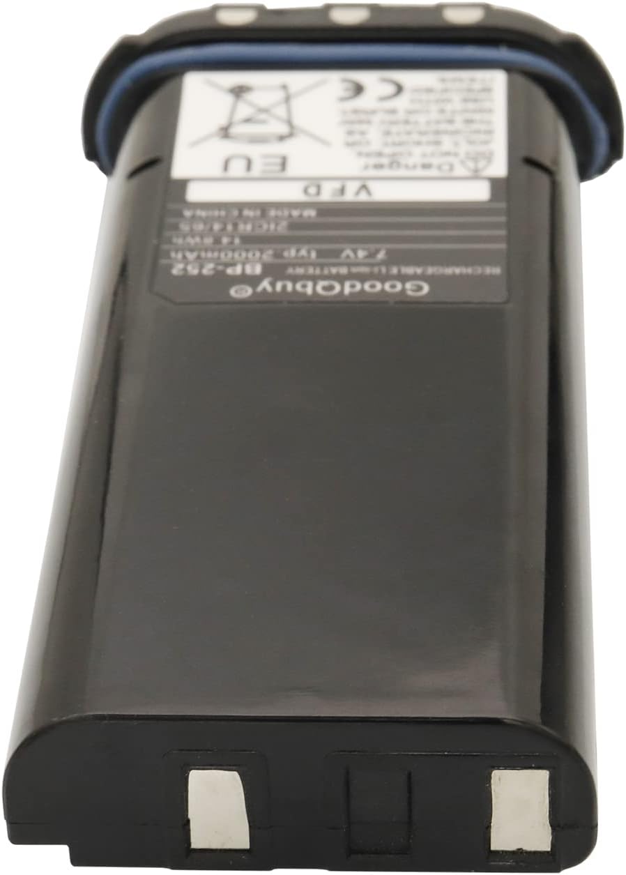 BP252 2000mAh 7.4V Two Way Radios Replacement Battery Compatible with Icom Handheld Marine Radio IC-M36 IC-M34 BP-252