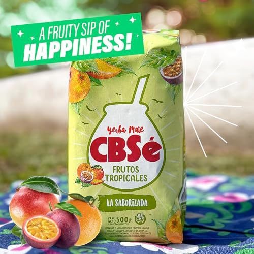 CBSe Yerba Mate Tropical Fruits – 500g (1.1 lb) Loose Leaf Herbal Tea – Argentine Yerba with Natural Fruit Flavor