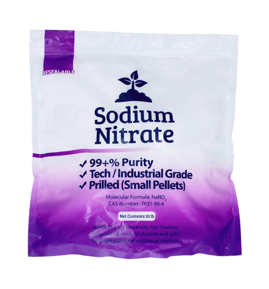 25 lb Sodium Nitrate Fertilizer 99+% Pure Chile Saltpeter Gold Metal Refining Industrial Grade Glass Pottery Enamels