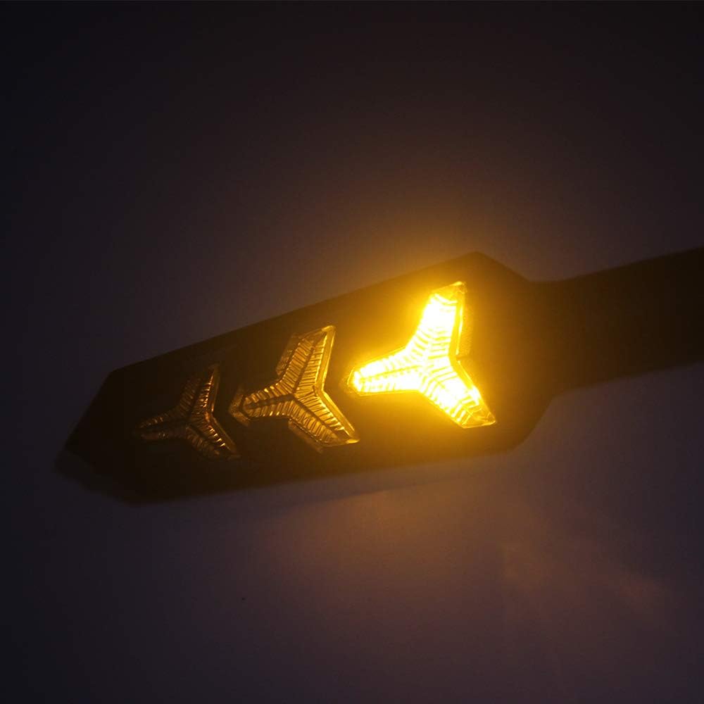 2-Pack Motorcycle Indicators Flowing Turn Signal Lights Y Shape LED Bulbs For Motorbike Scooter Off Road (DC-12V)