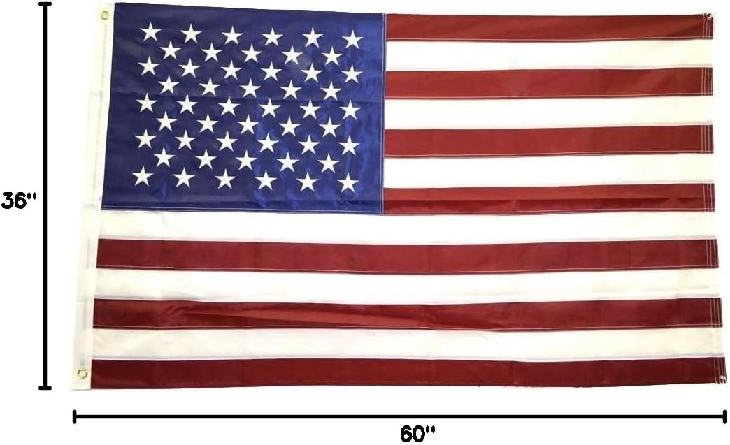 Shop72 American Flag 5x8 Ft, Allegiance to USA, American Flags for Outside, Our Allegiance To Freedom, This Garden Banner Made Heavy Duty to work outside as well, Bandera De Estados Unidos