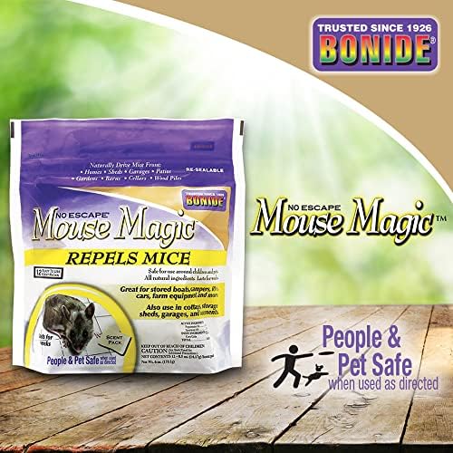 Bonide Mouse Magic Mouse Repellent Scent Packs, 4 Packs
