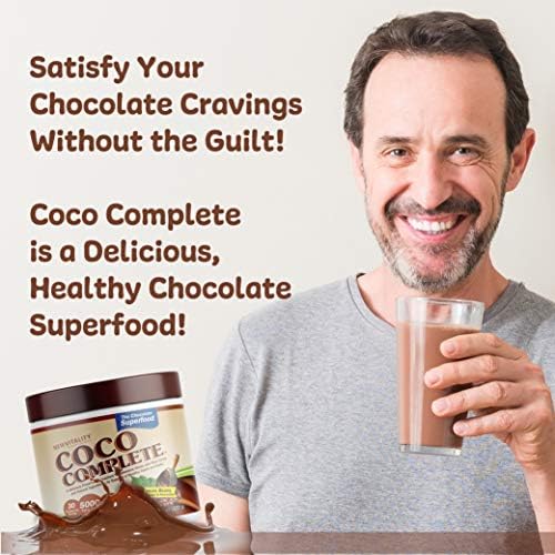 Coco Complete Immune System Boost - Superfood Chocolate Powder, 30 Servings | Energy Support, Sugar Free, Real Cocoa Powder, Green Tea Extract