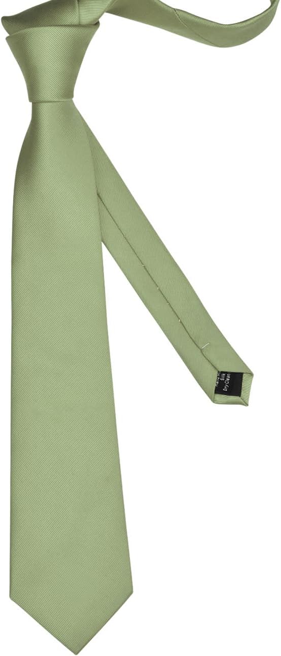 GUSLESON Classic New 3.15"（8cm） Men's Solid Color Necktie Wedding Business Tie + Gift Box