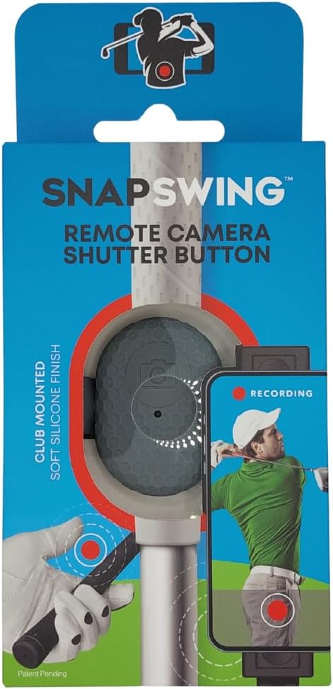 SnapSwing Hands-Free Golf Swing Recorder – Instantly Film Every Swing from Your Club Grip – Fix Your Swing Faster Without a Coach – Bluetooth