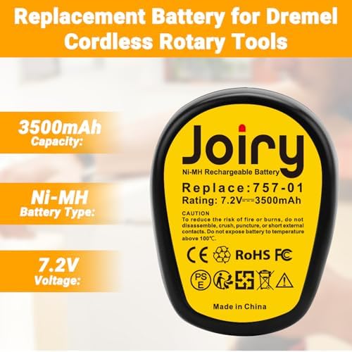 2-Pack Replacement Dremel Battery, 7.2V 3500mAh Ni-MH