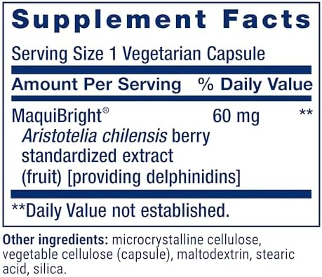 Life Extension Tear Support with MaquiBright®, 60 mg, maqui berry extract for dry eyes, supports eye health, encourages tear production, gluten-free