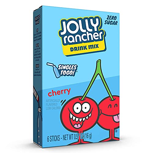 Jolly Rancher WATERMELON Singles to Go (4 Boxes of 6 Packets Each Box) | 6 Servings Each, 24 Total Servings - Watermelon Sugar Free Water Flavoring Packets, Powdered Drink Mix - Just Add Water