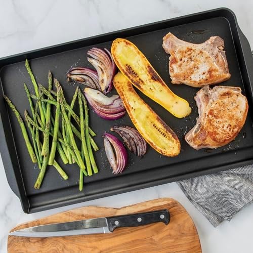 Nordic Ware 2 Burner Backsplash Griddle, Nonstick