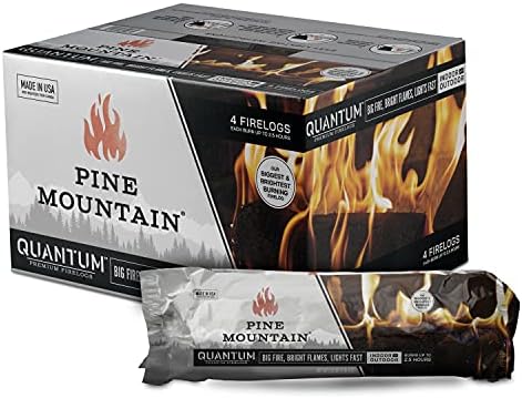 Pine Mountain Quantum 2.5 Hour Easy-Light Firelogs, 4 Count