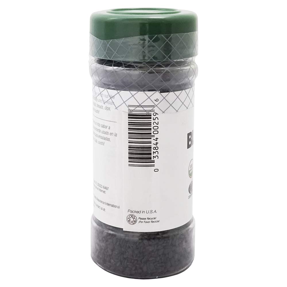 Badia Organic Black Sesame Seed 2.5 oz – Whole Black Sesame Seeds for Cooking, Baking & Garnishing – Rich, Nutty & Crunchy Flavor