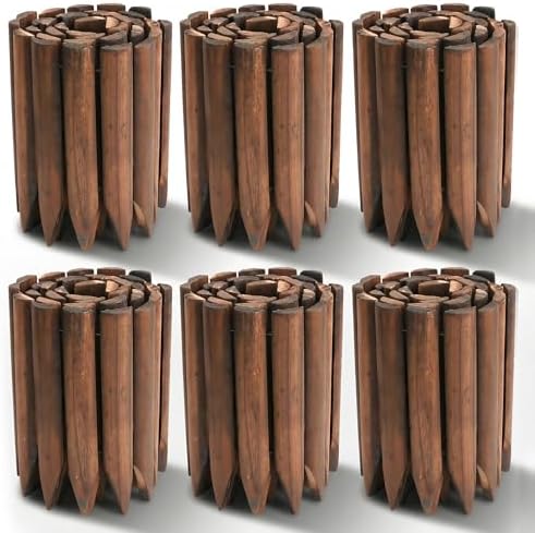 WORTH Wooden Edging for Landscaping, Flexible Garden Lawn Border 8" x 42"