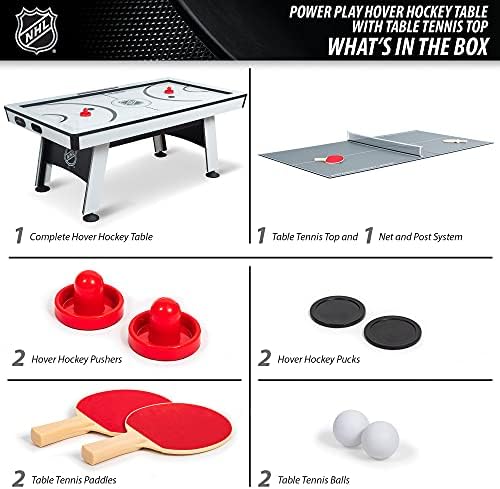EastPoint NHL Power Play, Air Hockey Table, Table Tennis Top, Arcade Games | Game Room Fun, Table Games, Built-In Leg Levelers, LED Scoring