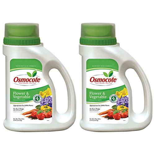 Osmocote 4 Month 14-14-14 Slow Release Vegetable & Flower Plant Food Fertilizer, 4.5 Lbs. - Pack of (2)