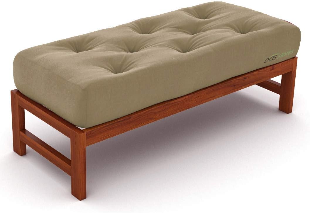 Nirvana Futons Plush, Comfortable 8-Inch Full Futon Mattress, Microfiber Fudge - Made in USA