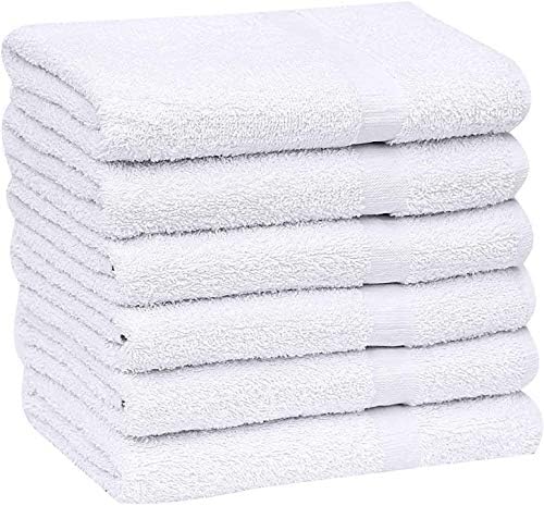 Bulk Pack 60 Pcs (5 Dozen) White Economy 15x25 Inches Basic Hand Towel - 2.25 lb/dz