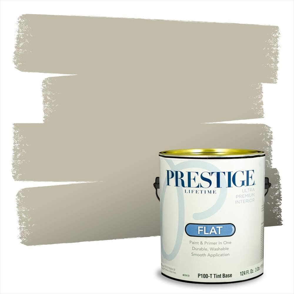 PRESTIGE Paints Exterior Paint and Primer In One, 1-Gallon, Satin, Comparable Match of Sherwin Williams* Ripe Olive*