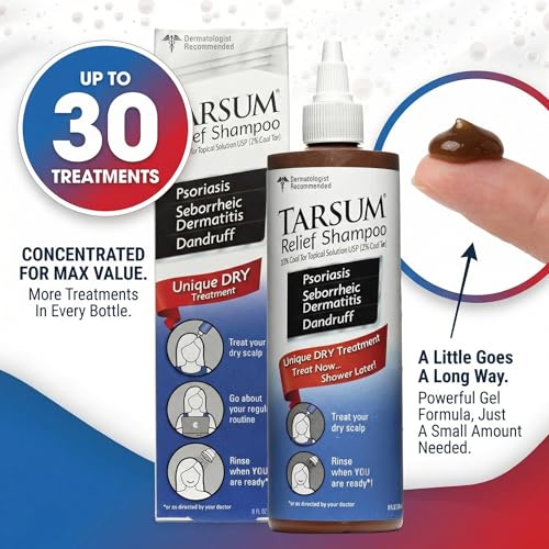 Tarsum Extra Strength Psoriasis Shampoo - Coal Tar Shampoo and Conditioner for Scalp Psoriasis, Seborrheic Dermatitis, Severe Dandruff, & Eczema - Exfoliating Relief for Flaky, & Itchy Scalp (4 oz)