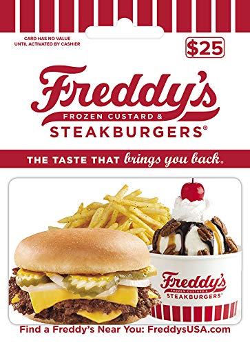 Freddy’s Frozen Custard & Steakburgers Physical Gift Card - $25
