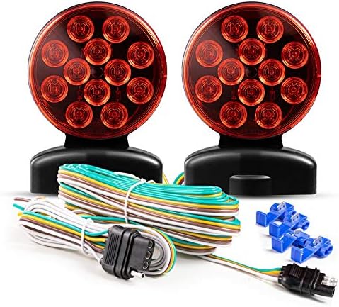CZC AUTO 12V LED Magnetic Towing Light Kit for Boat Trailer RV Truck
